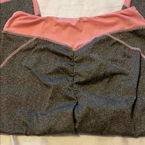 Scrunch back  Pink and gray work out pants